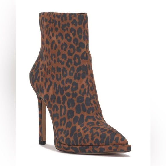 JESSICA SIMPSON Kallins Safari Leopard animal print stiletto ankle boots size 11 - Picture 1 of 5